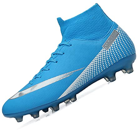 Roniluu Fussballschuhe Herren,Fussballschuhe Kinder Jungen Mädchen,Professionell Fußballschuhe Unisex,Blau,38EU
