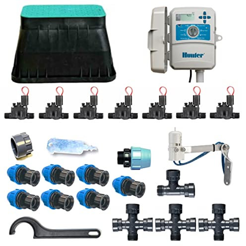 Kit irrigazione giardino Prato Erboso conponentistica Hunter a 7 stazioni