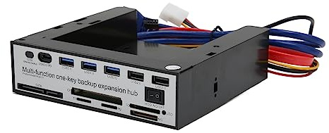Panel Frontal de Panel Multimedia para PC de 5,25 Pulgadas CF TF M2 SD MS Lector de Tarjetas Interno M.2 B Key NGFF MSATA Adaptador de Unidad óptica Compatible con OTB Copia de