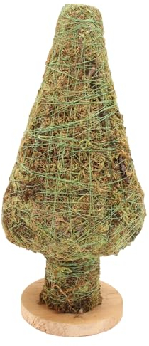 Garneck Artificial Christmas Tree Diy Moss Succulent Creative Festive Christmas Tree Decoration for Indoor Holiday Home