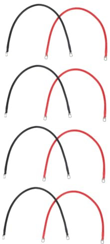 PartyKindom 8pcs Car Battery Cables Terminal Connection Cable for Vehicles and Solar Mm² Gauge