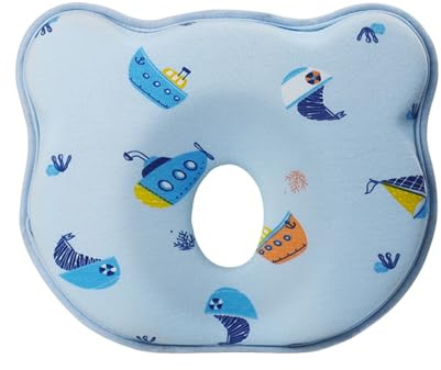 Zip Satin Pillowcase Baby Pillow Cartoon Baby Head Pillow 0 1 Years Old Deflection Head Styling Baby Pillow Cushion Couch Cushions Pillows (A, A)