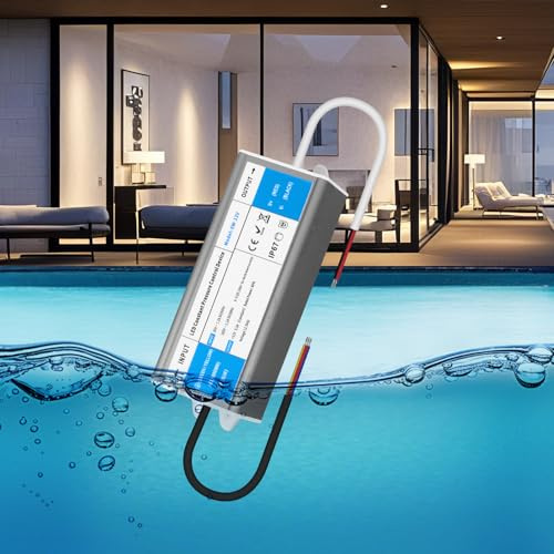 YOODI Transformateur 220V AC à 12V DC 0,5A 6W Convertisseur 12V Alimentation LED Driver IP67 Etanche Conducteur à Tension Constante Ultra Mince Adaptateur Transfo pour Bandes LED et Luminaires LEDs