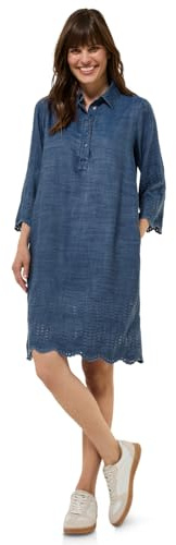 Cecil Lyocell Embroidery Dress mid Blue wash M
