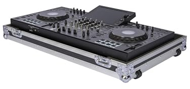 Headliner Low Profile Flight Case with Wheels Compatible with AlphaTheta XDJ-AZ All-in-One DJ System; Compact, Custom Fit DJ Controller Case, Rugged Design - Ideal for DJs On the Road