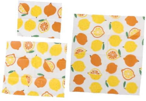 SEWOART 3pcs Beeswax Food Wraps Reusable Wrap Container for Food Covers Bees Wax Packaging Safe for Long Use
