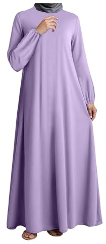 Gebetskleidung für Frauen, Abaya Damen Ramadan Muslimische Kleider Reißverschluss Einfarbig Langarm Muslim Kaftan Maxikleid Naher Osten Dubai Türkei Robe Arabische Islamische Kleidung Gebetskleid