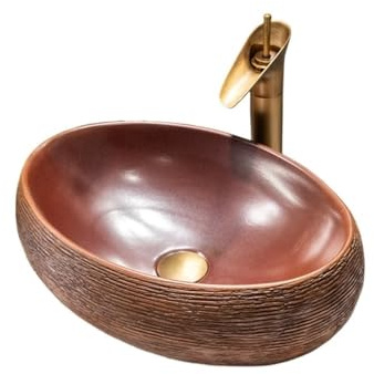 Durevole Lavabo da appoggio for balcone, cortile, bagno, arte squisita Facile da installare