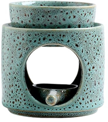 Soporte De Luz De Té De Cerámica - Melger De, Quemador De | Candelador De Cerámica Reutilizable con Tapa, Elegante Residencial para Cumpleaños, Boda