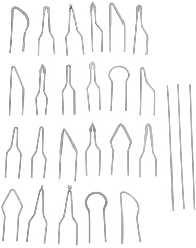 WEKAMOS Ensemble de 26 Pointes en Alliage Nickel-chrome pour Pyrogravure, Embouts de Rechange Compatibles Stylo à Fil pour Brûlage du Bois, pour Bricolage et Artisanat Plusieurs styles