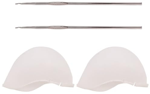 CLISPEED Set 2 Cuffie in Silicone per Tintura dei Chioma con Ago per Mèches, Cappelli Coloranti Riutilizzabili e Lavabili, Strumenti per Colorazione Chioma Fai-da-te a Casa e Salone