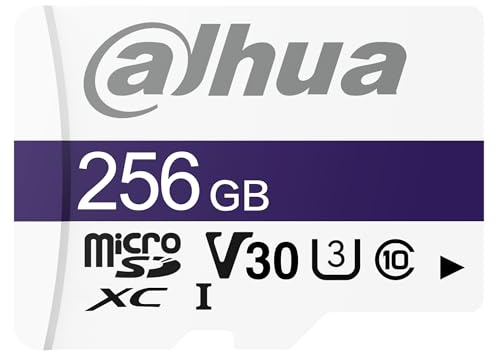Dahua 256GB Micro SD Karte (microSDXC) – Class 10 UHS-I U3 V30 Speicherkarte Micro SD bis 95 MB/s, C100 High-Endurance SD Card für 4K Überwachung, Nintendo Switch & Drohnen (inkl. Adapter)