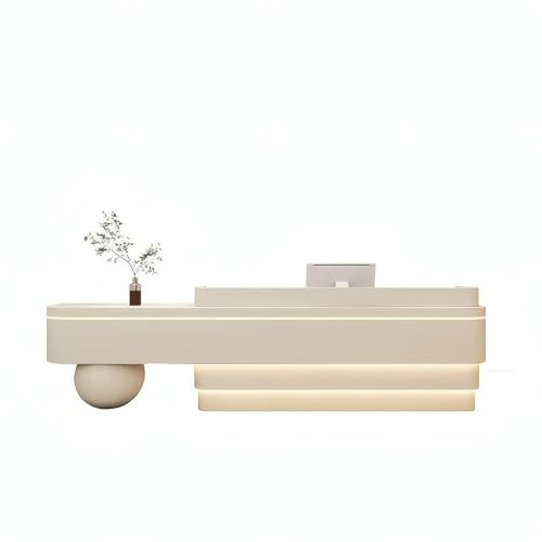 Generisch Bancone di cassa per negozi, bancone di ricevimento per boutique di moda, bancone aziendale, bancone di ricevimento, bancone aziendale, bancone di ricevimento aziendale (280 x 60 cm)