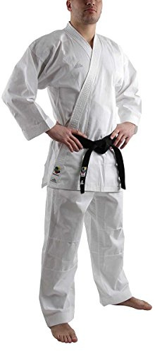 Adidas K220KF Kumite Fighter Gi - Kimono per karate, bianco, 185 cm