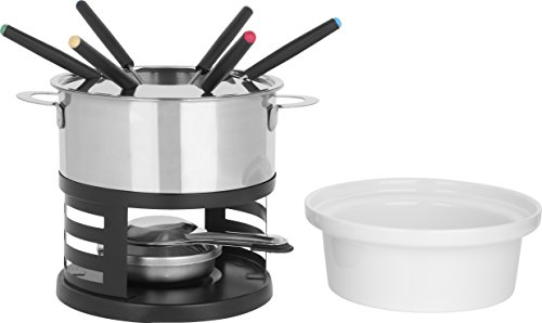 Trudeau Maison Lotto 11 Piece Stainless Steel 44 ounce Fondue Set by Trudeau