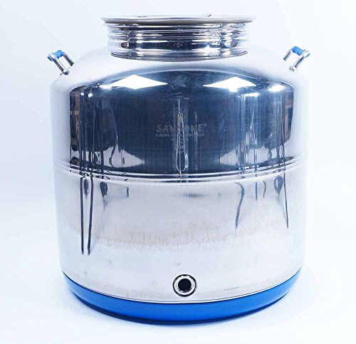 Edelstahlkanne 50 Liter mit Schraubdeckel für Spirituosen, Wasser, Öl uvm.