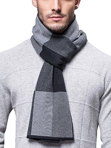 WANYING Winter Herbst Herren Strickschal 6% Wolle Gestrickter Schal Casual Business Gentleman - 180 * 30 cm Gestreift