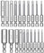 MulWark Magnetic Hex Head Inbusschlüssel Bit Set 20PC (10pc Metric & 10pc SAE), 2.3„ Long 1/4“ Diameter Quick Release Shank Screwdriver Bit Set for Assembling Furniture