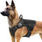 rabbitgoo Hundegeschirr Grosse Hunde ohne Zug, No Pull Taktische Brustgeschirr mit MOLLE Griff Metallschnallen, Atmungsaktiv Militär Sicherheitsgeschirr, Verstellbares Gepolstert Hundeweste, L Schwarz