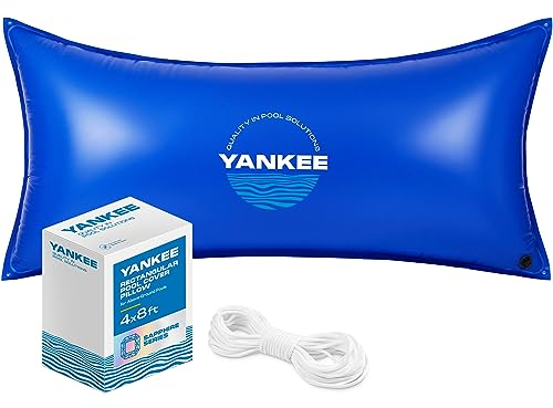 Yankee Poolkissen Winter 120x240 cm | Aufblasbares Pool Luftkissen für Poolabdeckung Winter | rechteckiges, kältebeständiges & reißfestes PVC Schutzkissen zum Überwintern des Pools