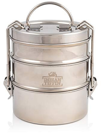 Indian-Tiffin 3 Tier Stainless Steel Small Tiffin Lunch Box