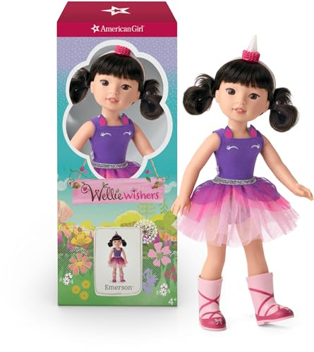American Girl WellieWishers Emerson 14.5 Doll, Purple,silver