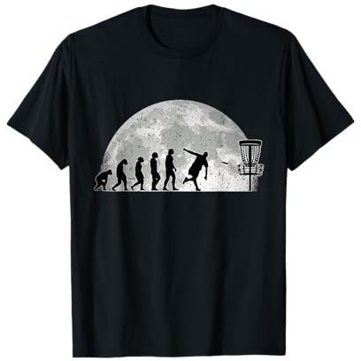 Discgolf Evolution Mond Wurfscheibe Disc Golf T-Shirt