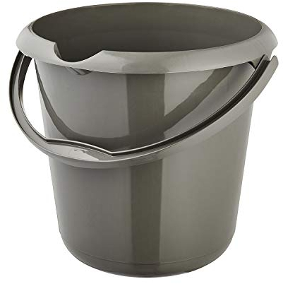 keeeper Eimer mit integrierter Mess-Skala und ergonomischem Griff, 10 l, Mika Eco Line, Eco-Grau