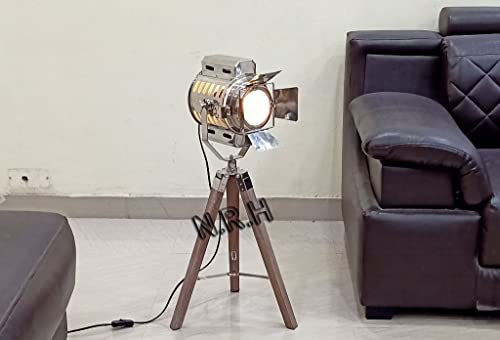 Vintage Treppiede Lampada Da Tavolo Teatre Retro Spotlight Decorazione Industriale In Legno Spotlight Infissi Cinema Film Puntelli