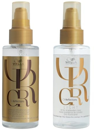 Wella Professionals Oil Reflections 2er-Set aus Smoothing & Reflective Hair Oil, Haarpflege-Set für geschädigtes Haar