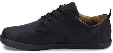 Xero Shoes Men's Glenn Leather Barefoot Dress Casual Shoes, Black, 8