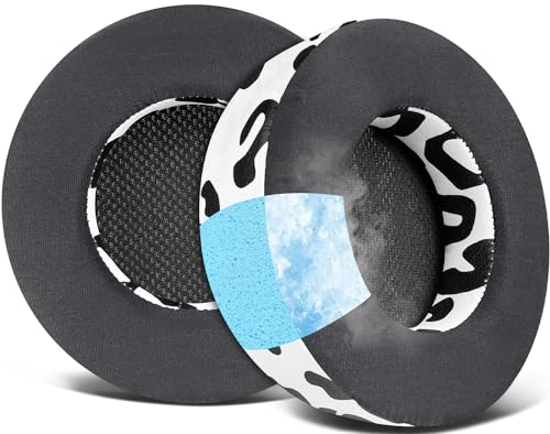 SOULWIT Cuscinetti in Gel Rinfrescante per Corsair Virtuoso RGB Wireless XT SE Cuffie da Gioco, Padiglioni Auricolari con Schiuma di Isolamento del Rumore, Spessore Aggiunto