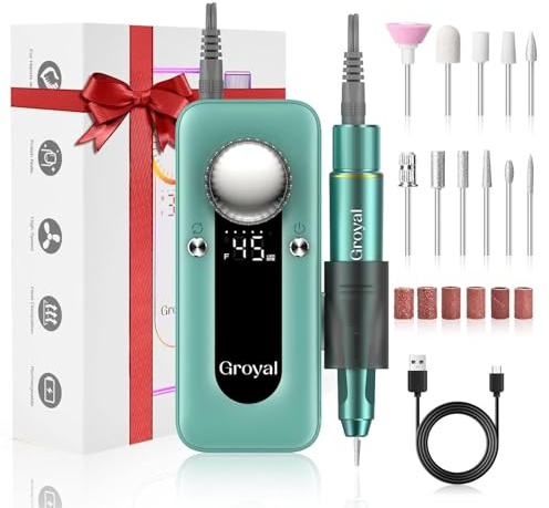 Electric Nail Drill Professional, 45000RPM Cordless Electric Nail File for Acrylic Gel Nails, Professional Nail Drill Manicure Pedicure Polishing Shape Tools for Home Salon