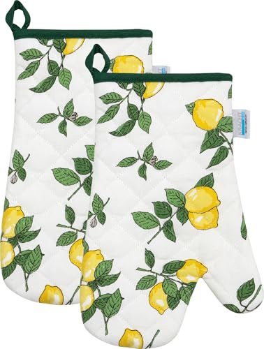 Kracht Ofenhandschuh Zitronen 2er-Pack gelb-grün Größe 20x30 cm