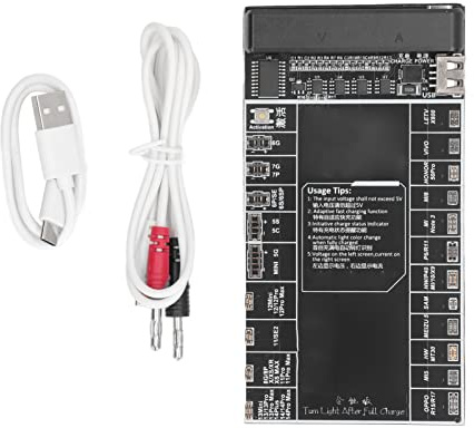 Septpenta Placa de Activación de la Batería del Teléfono, Capacidad de Juicio de Cortocircuito, Pantalla Digital LED, Mantenimiento de Carga, Placa de Batería del Teléfono Compatible con la Mayoría
