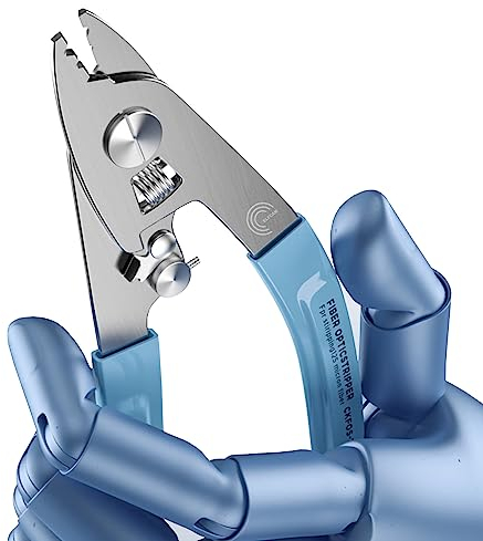Elfcam® - Pinza Spelafili per Fibra Ottica, 3 Fori, per Rivestimento in Fibra da 125μm 250μm, Fibre Stripper per FTTH