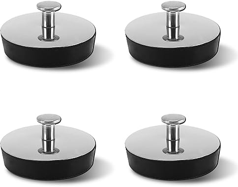 Banbaoni 4 Pack Rubber Sink Plug Drain Stopper, Bath Plug Rubber Sink Plug with Alloy Handle Fit 35mm for Bathtub Kitchen Bathroom 35mm±2mm