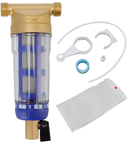 Filtro Per Sedimenti Centrifugati, Filtro Per L'acqua Per Tutta La Casa in Controlavaggio G1/2 Pollici in Rame Puro E Filtro Per L'acqua Per Sedimenti Riutilizzabile Per Tutta La Casa, Sistema di Pref