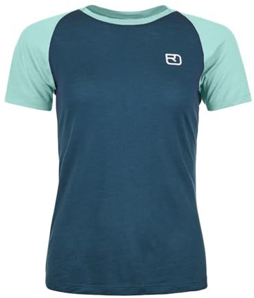ORTOVOX 120 TEC Fast Mountain TS W - Robustes, elastisches, leichtes T-Shirt mit Merino-Mix zum Klettern und Bergsteigen - BLAU - Damen - L