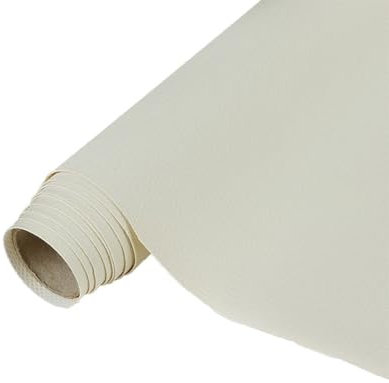 160x100cm Kunstleder Stoff wasserdichte Kunst Litchi Muster Leder Leinwand Zurück Für Taschen, Hüte, Schmuck, Dressing, Nähen Und Dekorationen, 0.59mm Dick(Creamy-White,1.6X9m)