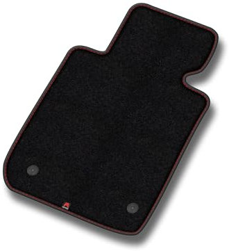 MatsMore Velours Fahrermatte 1-teilig passt für Volvo C30 2006-2012 - Premium, Matt, Rot Fahrerseite - Erleben Sie neuen Fahrkomfort mit einem Velours- Fahrermatte passend für Ihr Auto