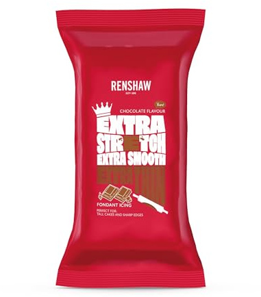 Renshaw Brown Chocolate Flavoured Fondant Icing, 1 kg (Pack of 1)
