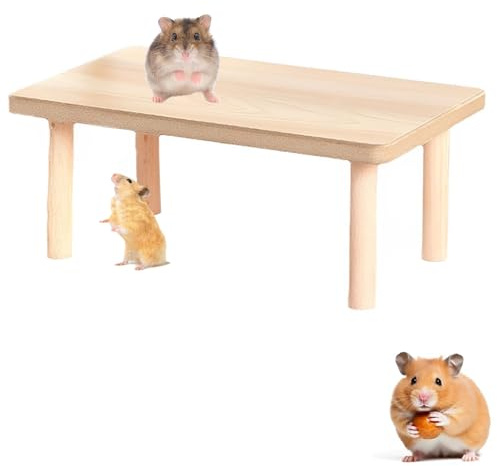 Hamster Plattform, Hamster Zubehör für Den Käfig, Hamsterplattform, Beißplattform für Hamsterheim Hamsterspielzeug Landschaftsbedarf Hamster Kletterplattform Eichhörnchen Schlafplattform