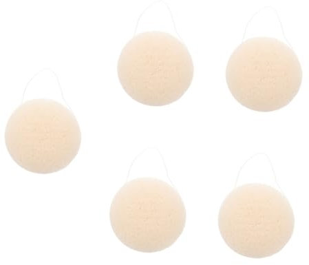 IWOWHERO 5stücke Gesichtswäsche Mit Peeling-schwamm Wiederverwendbare Sanfte Gesichtsreinigungsschwämme Für Männer Und Frauen Zum Entfernen Von Make-up Und Verunreinigungen Praktische
