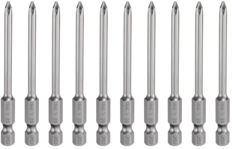QUARKZMAN 10Pz #1 Punte Cacciavite Phillips PH1 1/4 Gambo Esagonale 3 (75mm) Lungo Acciaio S2 Magnetiche Inserti per Avvitatore per Cacciavite Elettrico Punte Trapano 0.157 (4mm) Asta