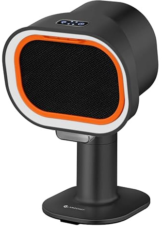 AMZCHEF Desktop Cooker Hood, Mini Portable Extractor Hood with Telescopic Height(40° Angle), 4 Wind Speed, Low Noise, Large-Removable Filter for Kitchen, RV, Hot Pot, BBQ, Black