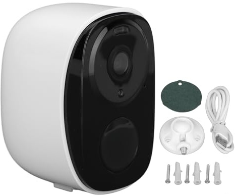 Aoaoy Telecamera di sicurezza wireless Panoramica a 360 Gradi a Base di Energia Solare 3MP con Batteria da 5200mAh per Sorveglianza Esterna Interna, 4G WiFi, Capacità di