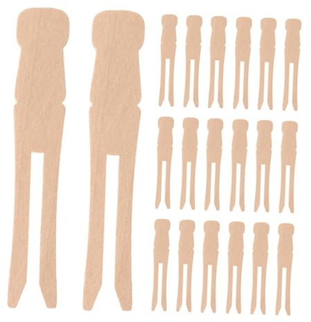 TOYANDONA 50 Mollette da Bucato in Legno Rotonde, Multiuso per Casa, Cucina e Viaggi, Finitura Liscia Design Vintage Decorativo, per Lavoretti Artigianali e Uso Quotidiano