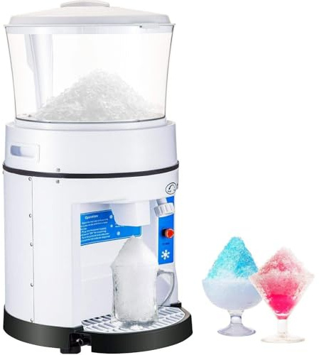 Trituradora de hielo comercial, máquina de afeitar eléctrica para conos de nieve, capacidad de 11 litros, grosor ajustable, 480 kg/h o 600 kg/h para fiestas, bares y uso doméstico