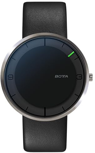 botta Einzeigeruhr Herren Schweizer Quarzwerk mit Lederarmband NOVA (40 mm)